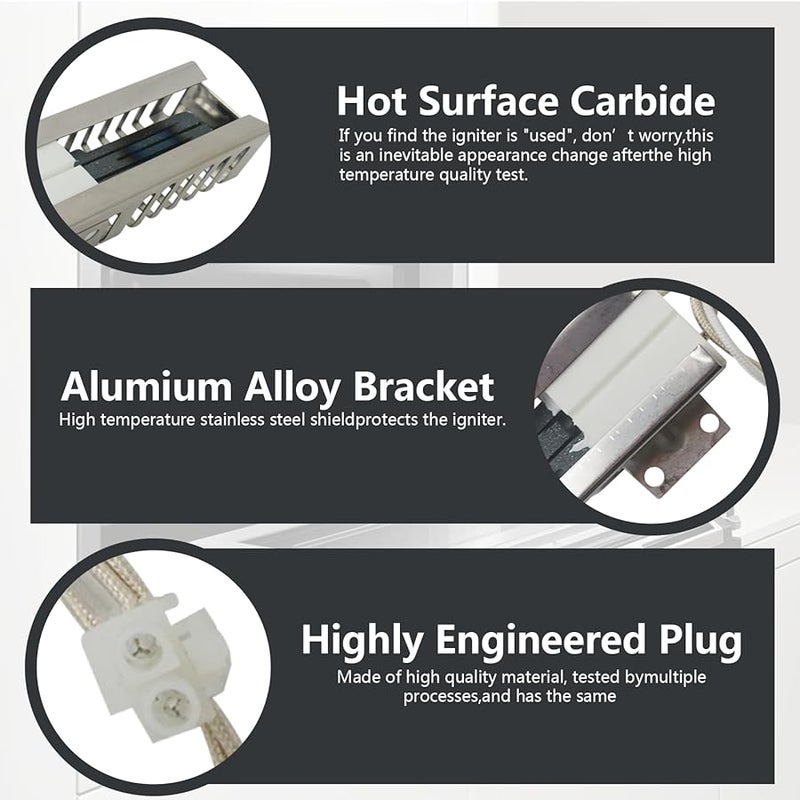 Gas Range Oven Igniter Compatible for Frigidaire FFGF3017LBF FFGF3017LBG FFGF3017LBH FFGF3017LSA - Image 3